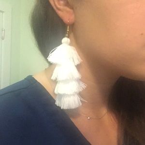Jewelry - White tassel earrings Jewelry - White tassel earrings